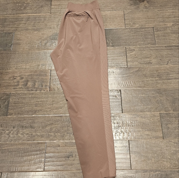 Athleta Brooklyn Ankle Pants Cappuccino with Ribbed Sides sz 10 - Picture 5 of 6